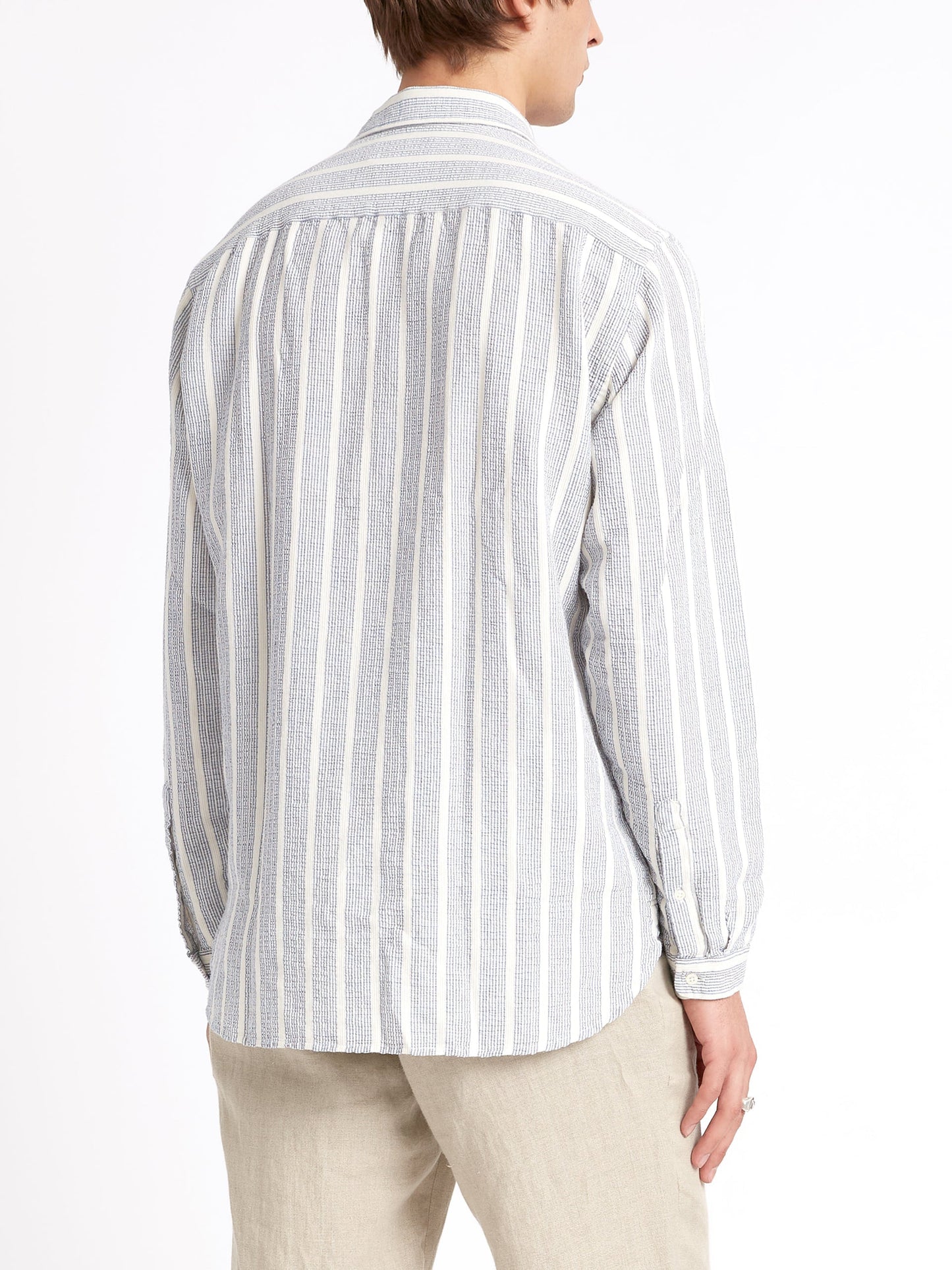 Oliver Spencer Clerkenwell Tab Shirt Blue