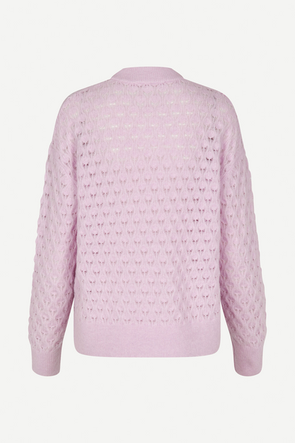 Samsoe Samsoe Saanour Pointelle Sweater Lilac Snow