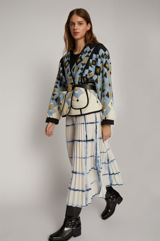Munthe Charming Skirt Indigo Check
