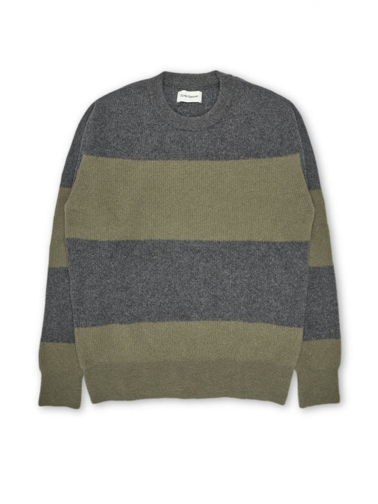 Oliver Spencer Blenheim Jumper Paxton Charcoal/Sage Green