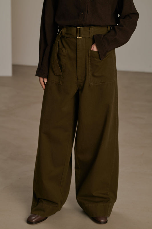 Soeur Vagabond Trousers Dark Khaki