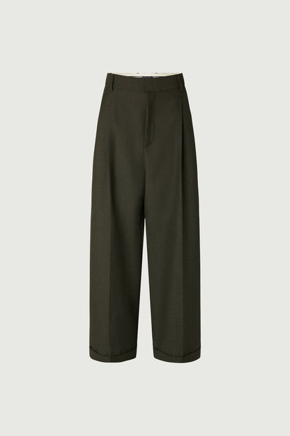 Soeur Watson Pleated Trousers Khaki