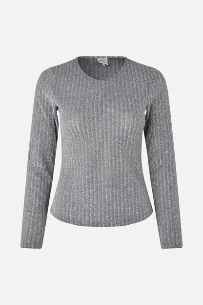 Baum Und Pferdgarten Jackai Silver Lurex Pinstripe Top