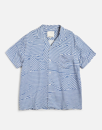 YMC Malik Shirt Blue & White
