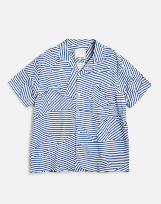 YMC Malik Shirt Blue & White