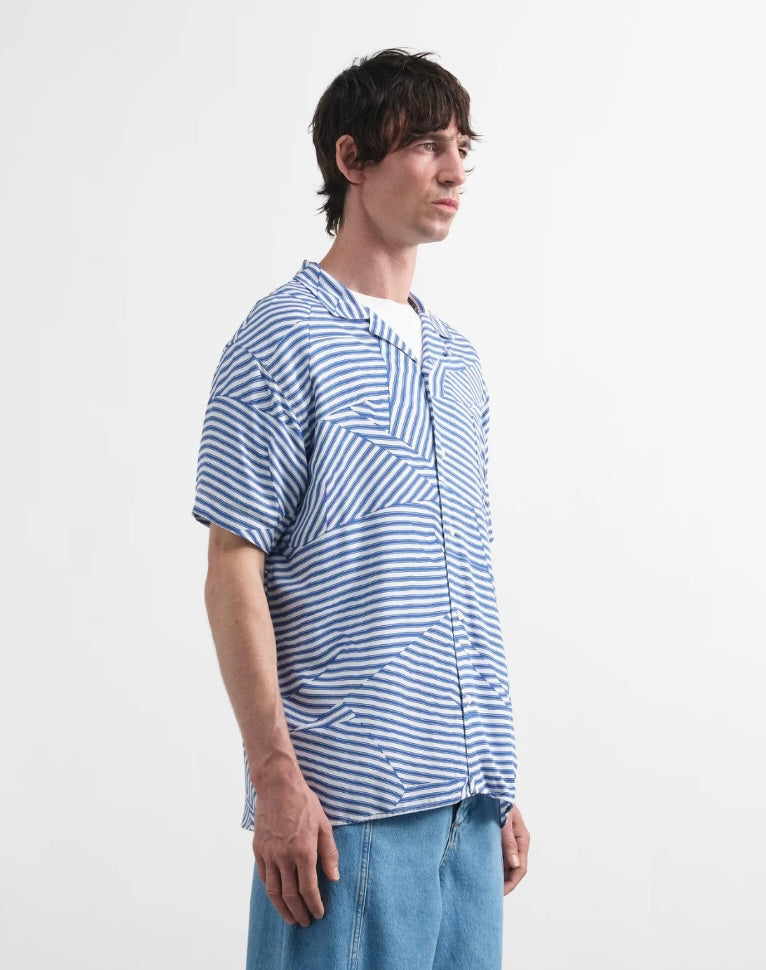 YMC Malik Shirt Blue & White