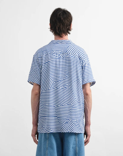 YMC Malik Shirt Blue & White