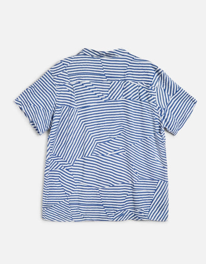 YMC Malik Shirt Blue & White