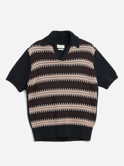 Oliver Spencer Short Sleeve Penhale Polo Shirt Nicholson Navy