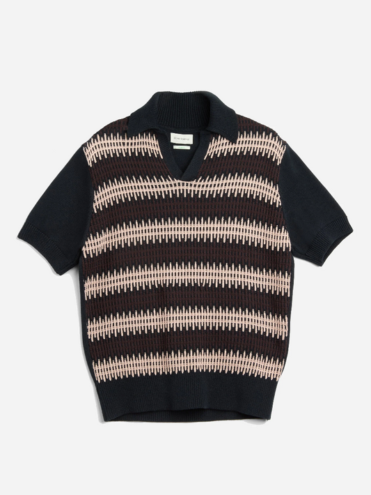 Oliver Spencer Short Sleeve Penhale Polo Shirt Nicholson Navy