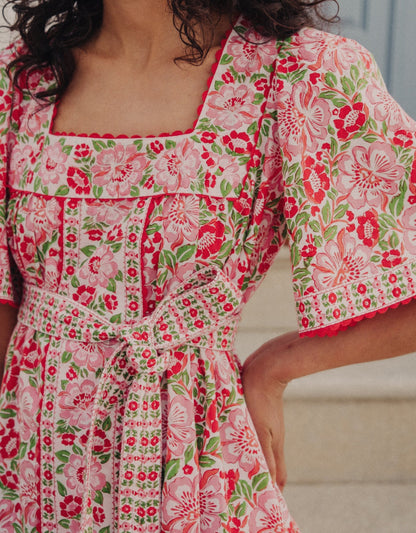 Pink City Prints Fleur Dress Sweet Hibiscus