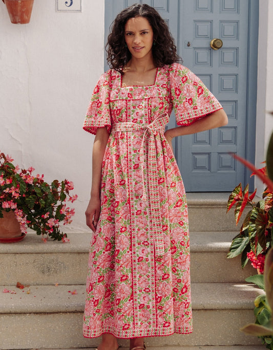 Pink City Prints Fleur Dress Sweet Hibiscus