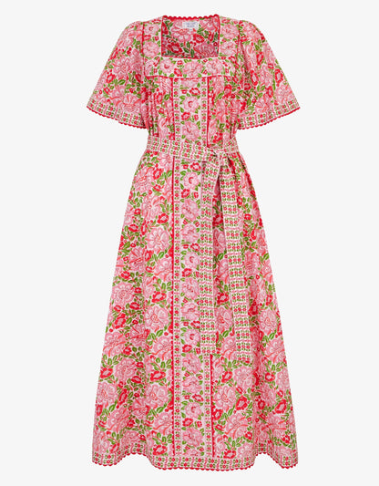 Pink City Prints Fleur Dress Sweet Hibiscus