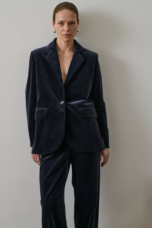 Soeur Sevres Jacket Anthracite Grey Smooth Velvet Veste