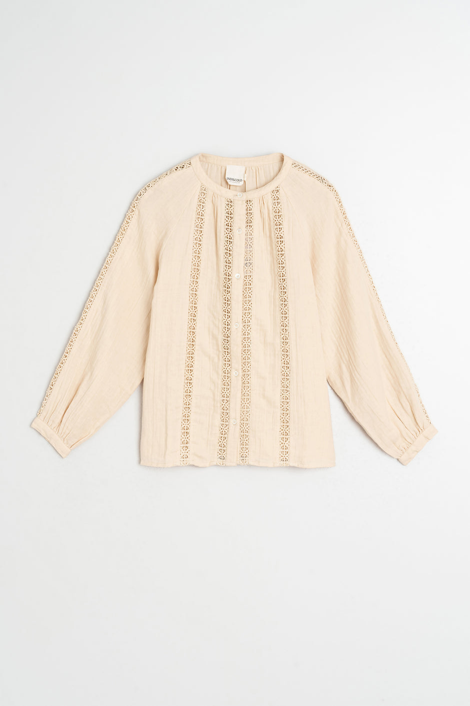 Indi & Cold Remi Double- Gauze Lace Shirt