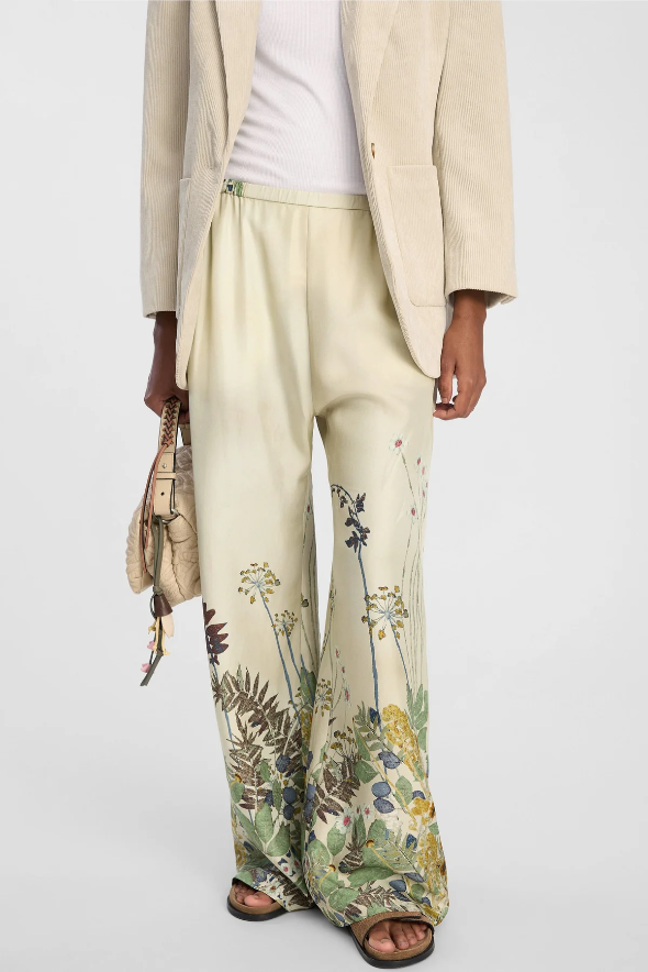 Munthe Fabert Silk Pants - Creme