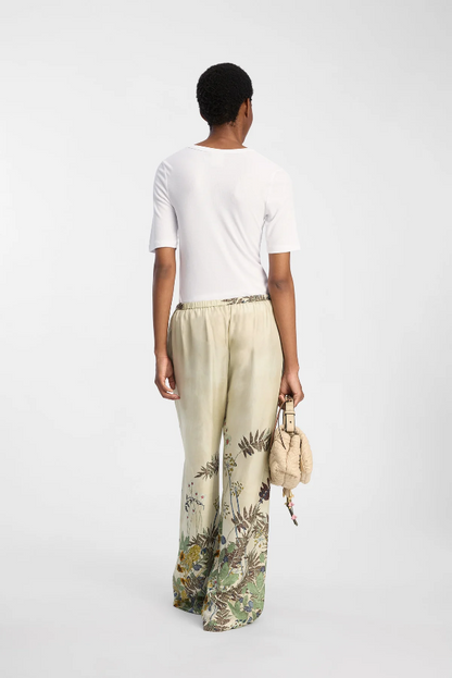 Munthe Fabert Silk Pants - Creme