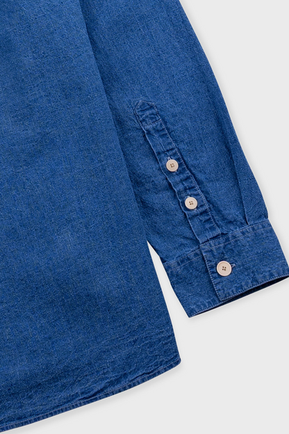 Folk Easy Fit Shirt Indigo Linen