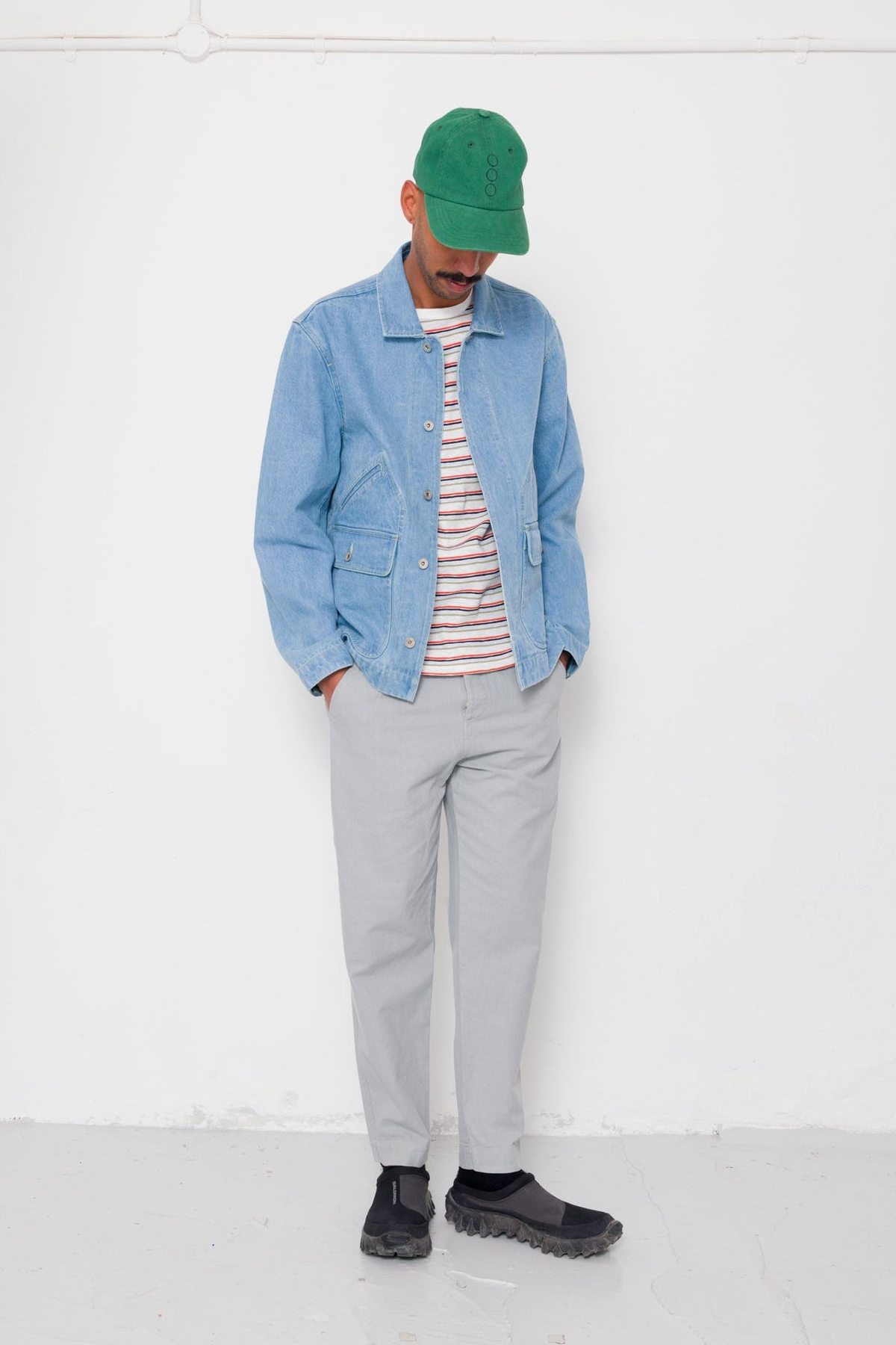 Folk Drawcord Assembly Pant Silver Grey Cotton Linen