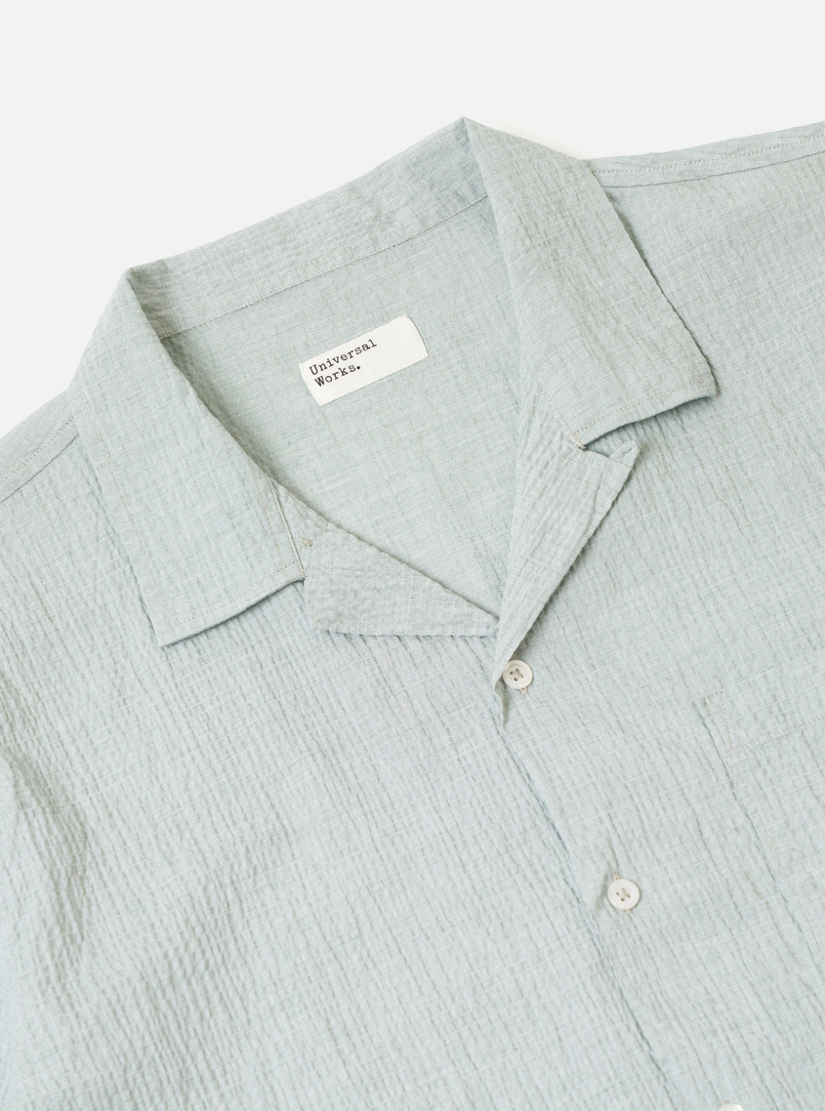 Universal Works Road Shirt - Green Seersucker