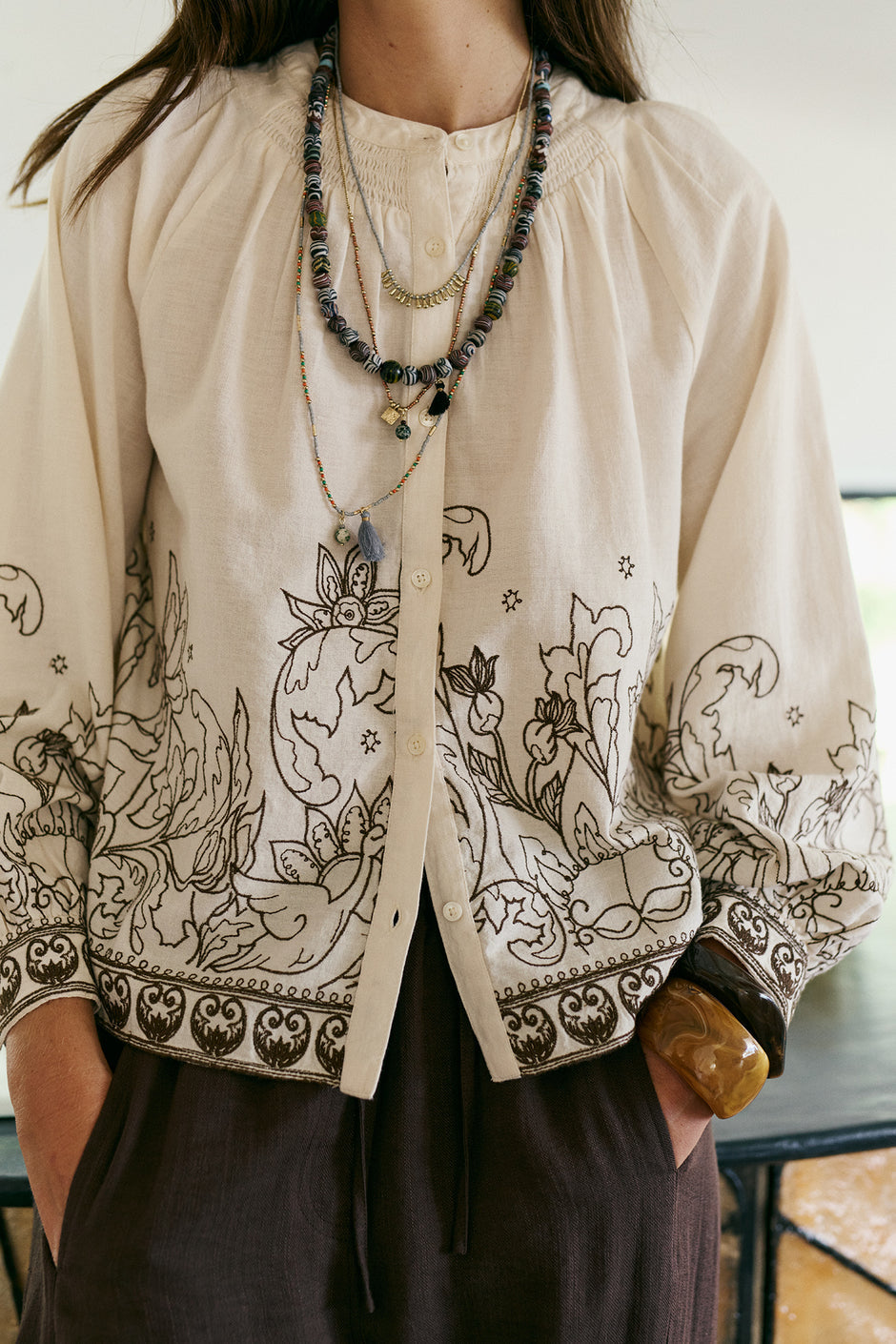 Indi & Cold Luna Ecru Shirt