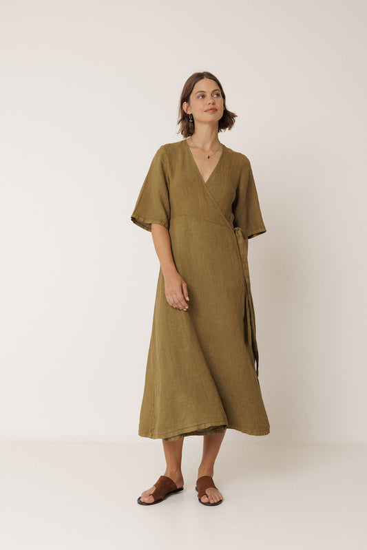 Indi & Cold Esme Khaki Dress