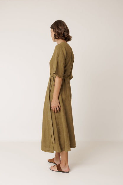 Indi & Cold Esme Khaki Dress