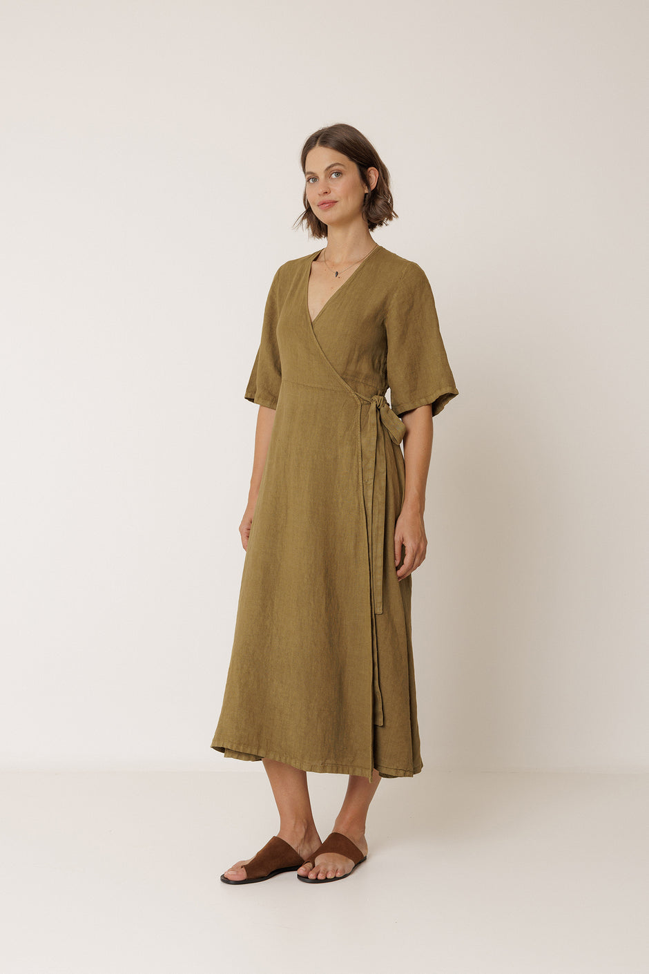 Indi & Cold Esme Khaki Dress