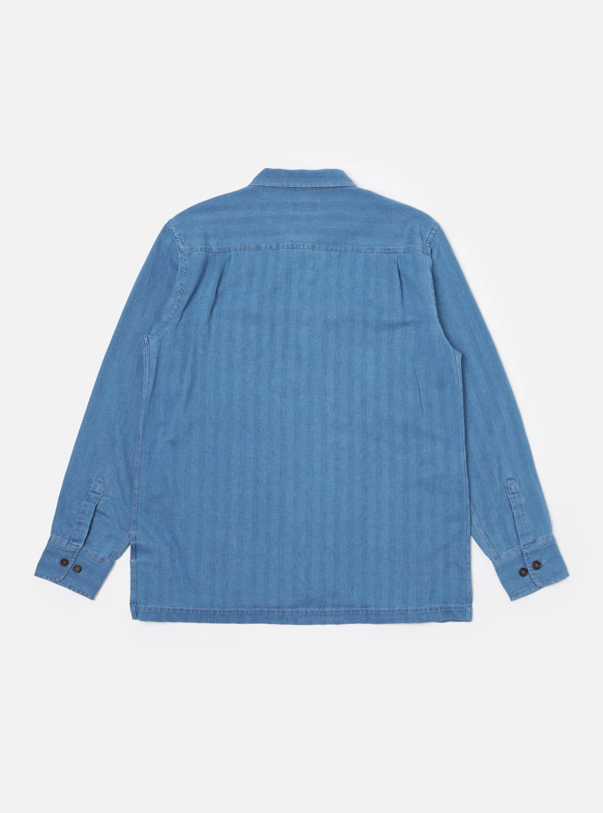Universal Works Indigo Recycled Herringbone Attendant Shirt