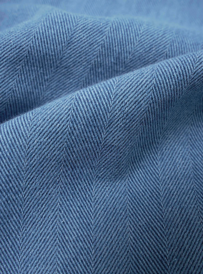 Universal Works Indigo Recycled Herringbone Attendant Shirt