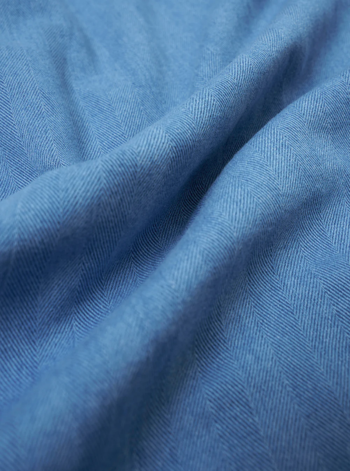 Universal Works Indigo Recycled Herringbone Attendant Shirt