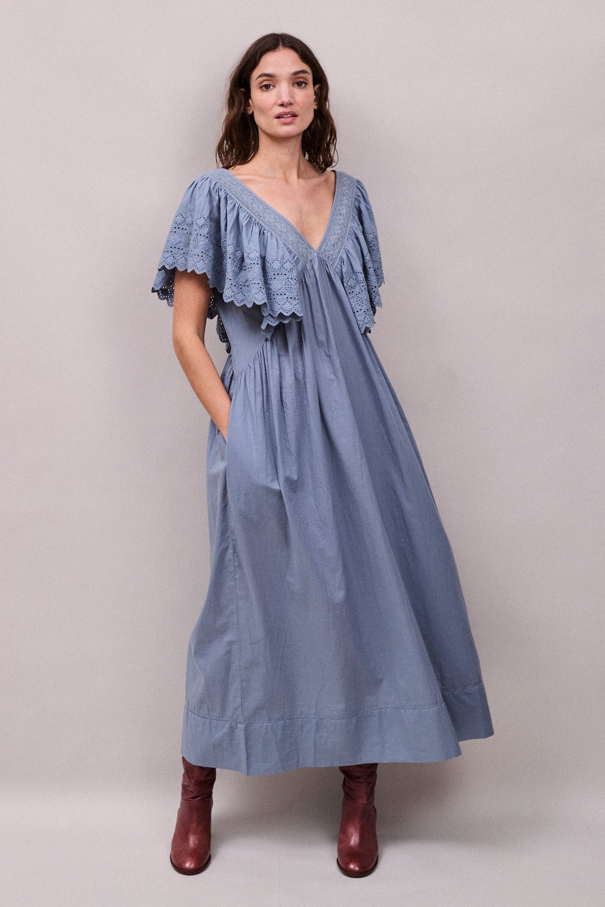 Faune Camelia Dress - Cornflower Blue