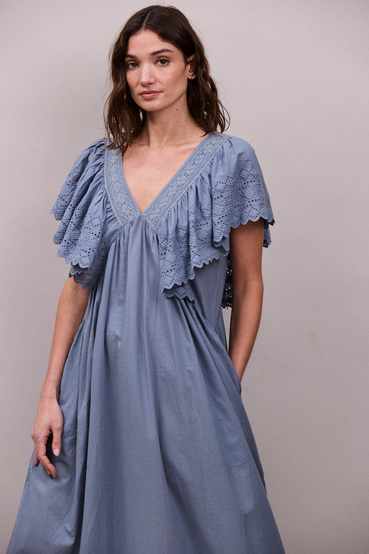 Faune Camelia Dress - Cornflower Blue