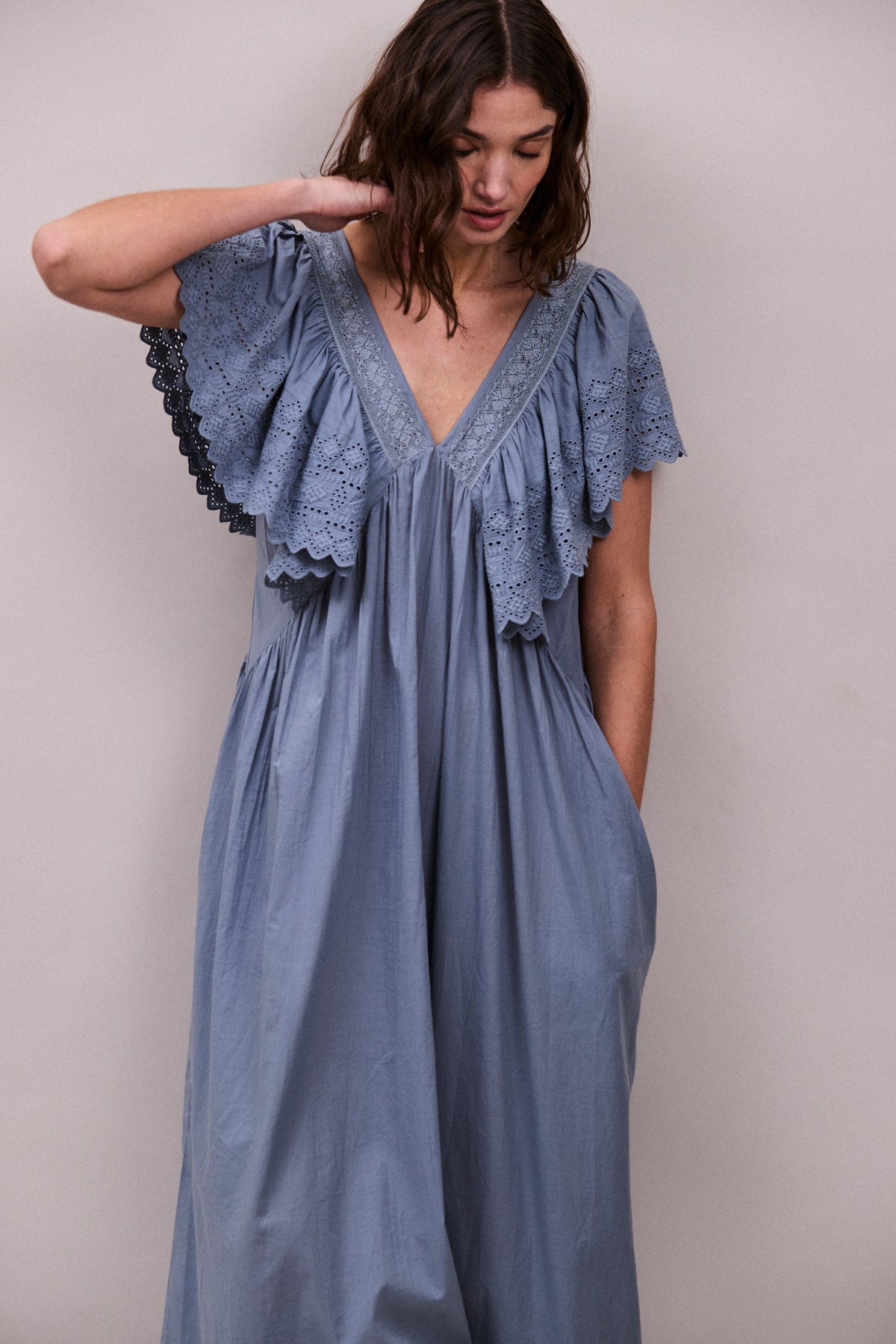 Faune Camelia Dress - Cornflower Blue