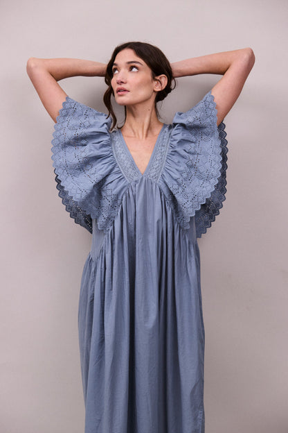 Faune Camelia Dress - Cornflower Blue