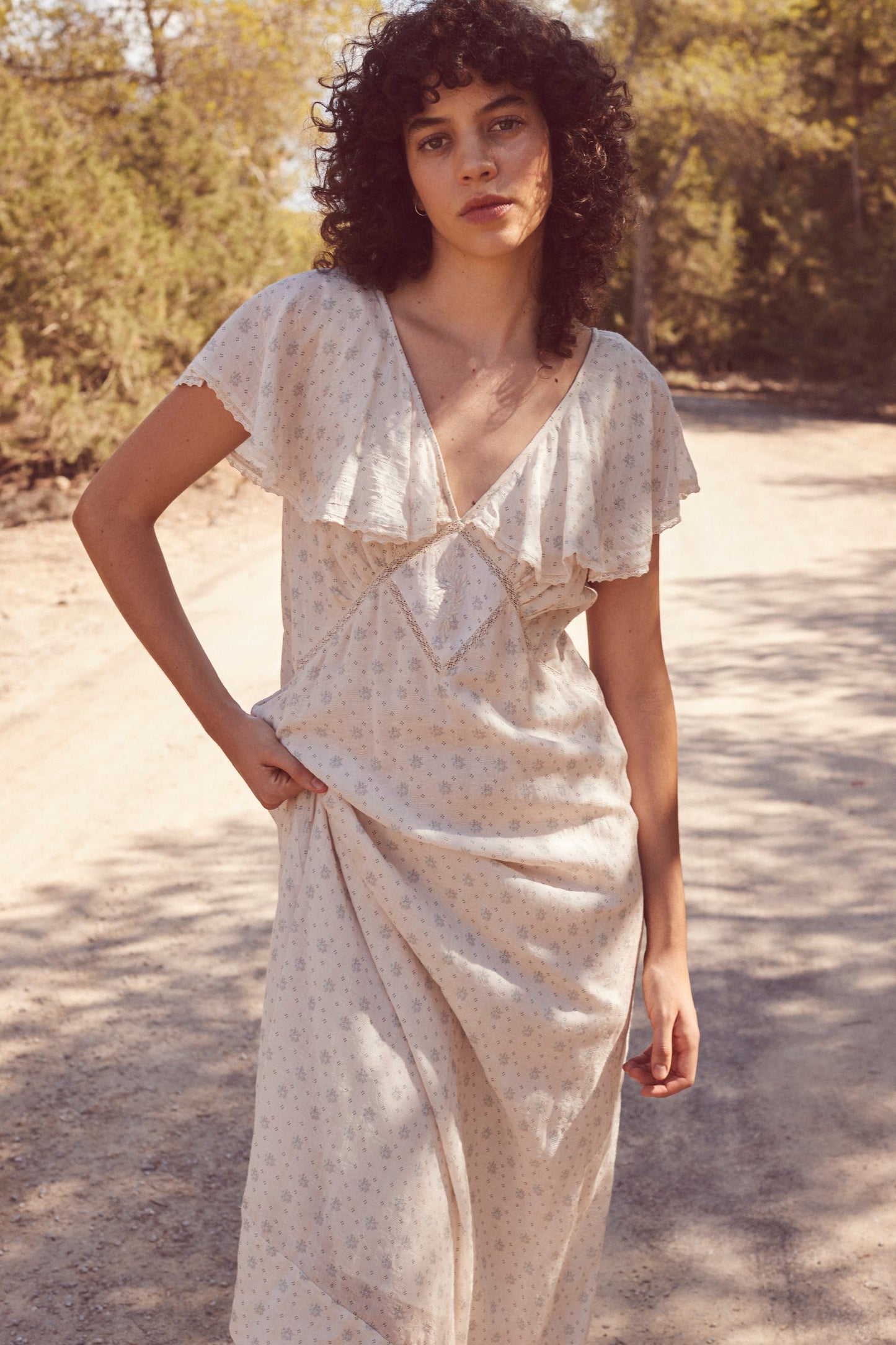 Faune Vivienne Dress - Cornflower Print