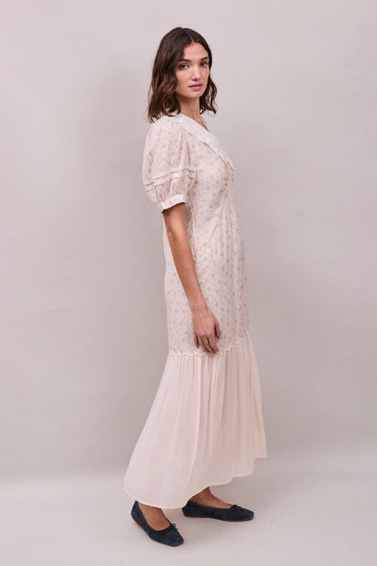 Faune Deco Dress - Cornflower Print