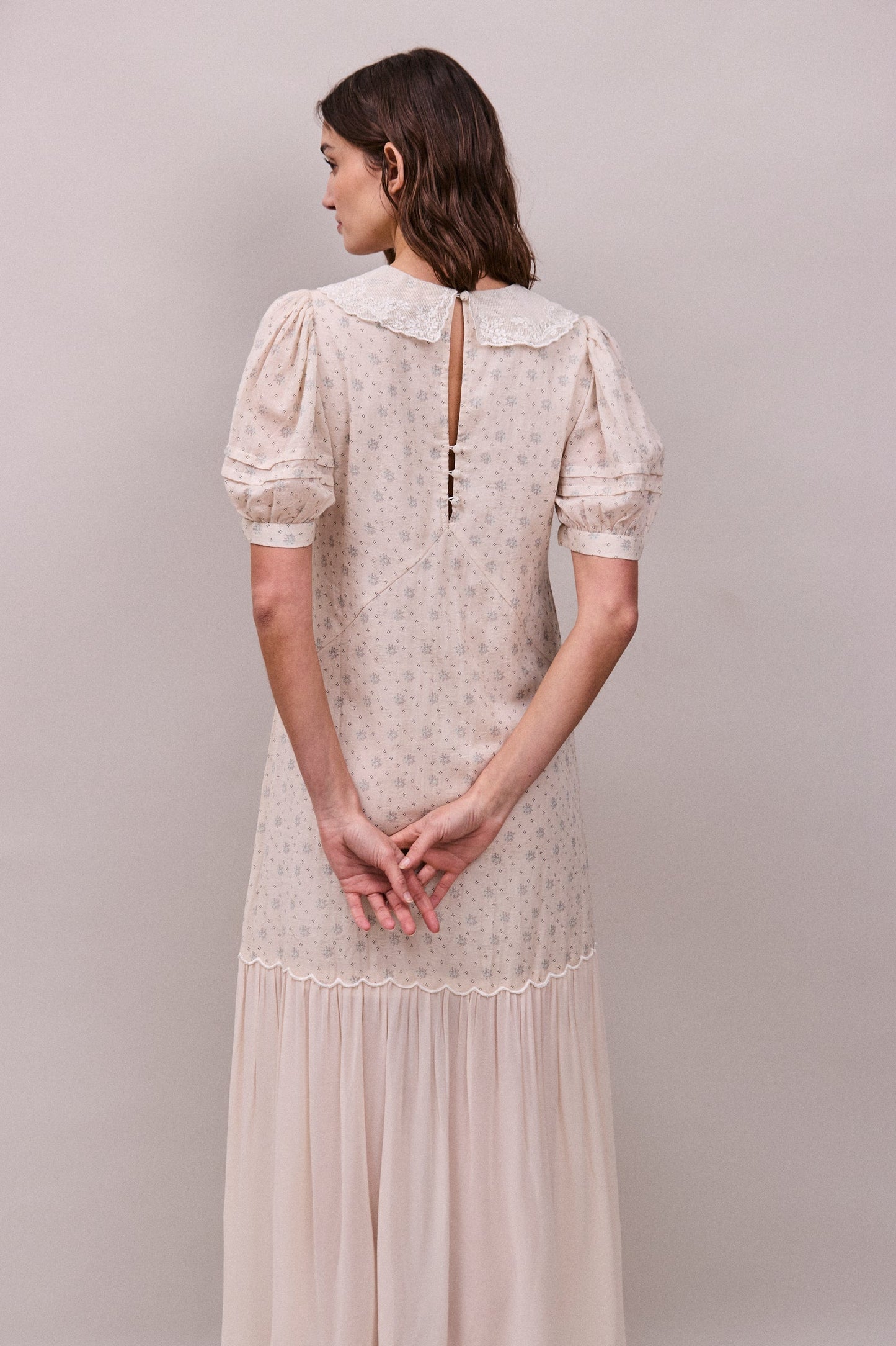 Faune Deco Dress - Cornflower Print
