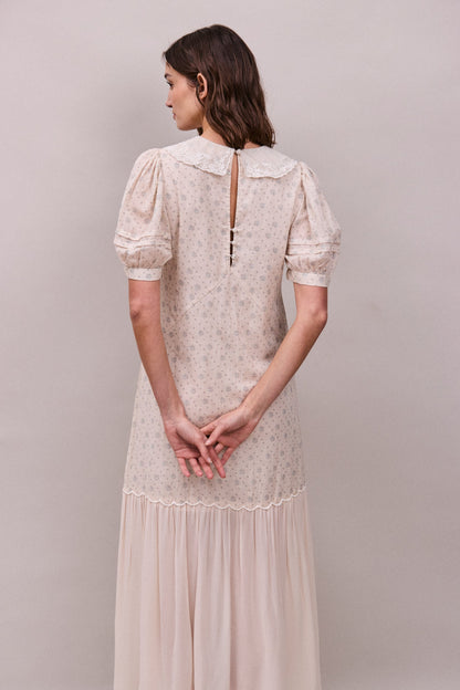 Faune Deco Dress - Cornflower Print