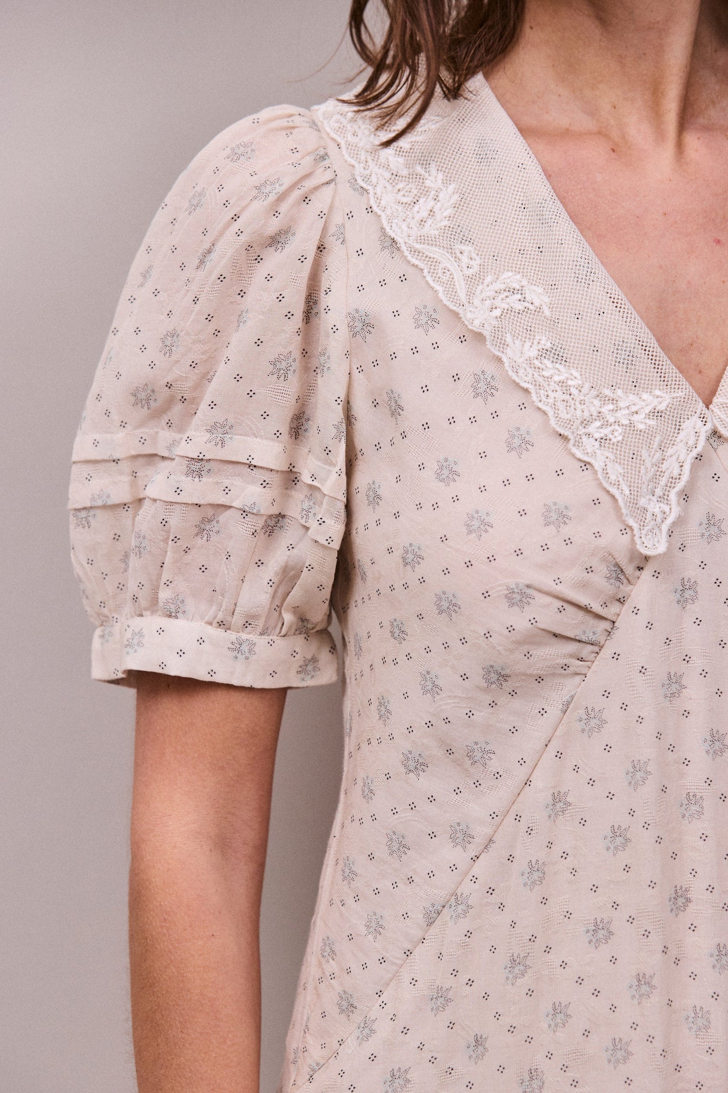 Faune Deco Dress - Cornflower Print