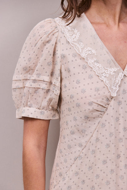 Faune Deco Dress - Cornflower Print