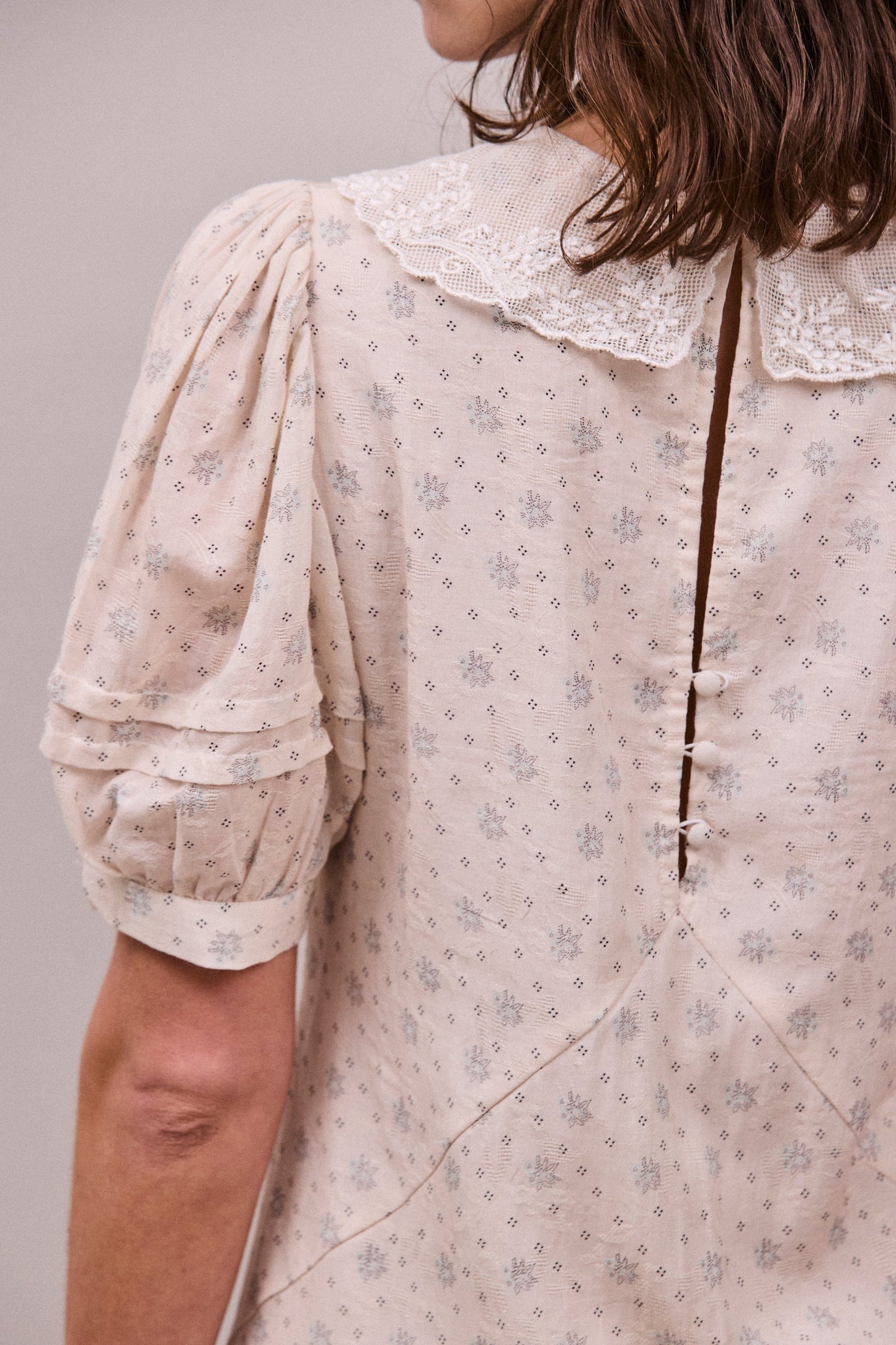 Faune Deco Dress - Cornflower Print