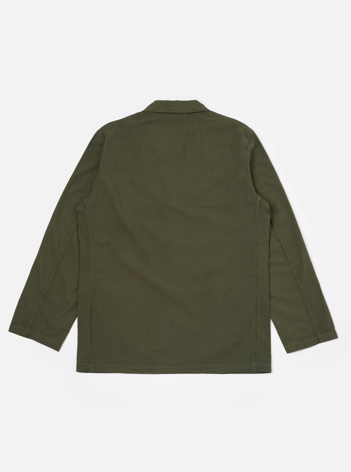Universal Works Three Button Jacket Seersucker Olive