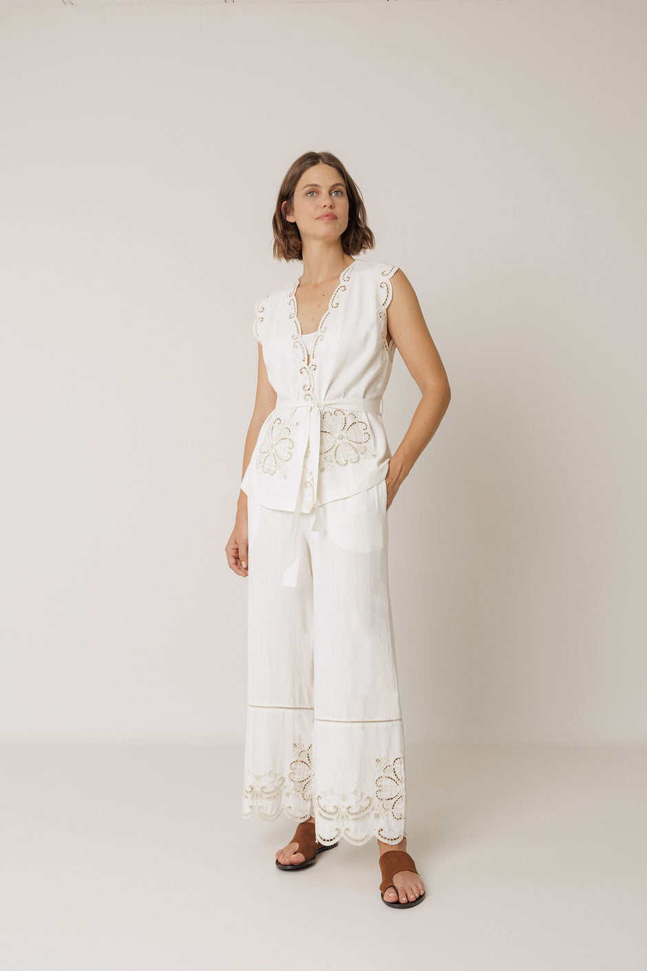 Indi & Cold Thea Ecru Trousers