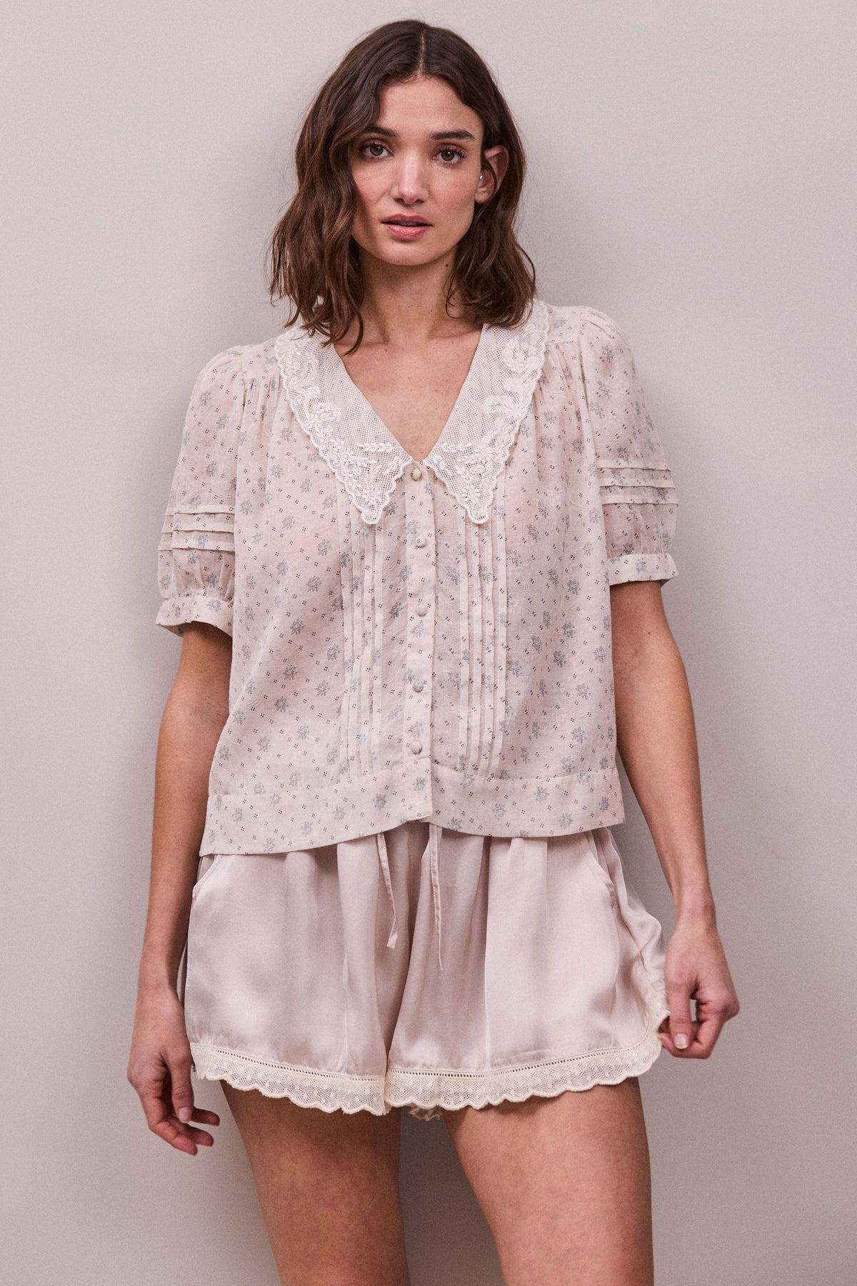 Faune Deco Blouse Cornflower Print