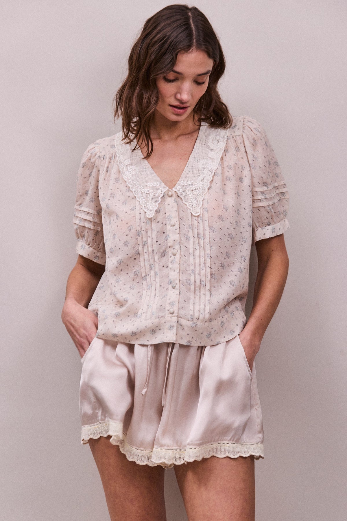 Faune Deco Blouse Cornflower Print