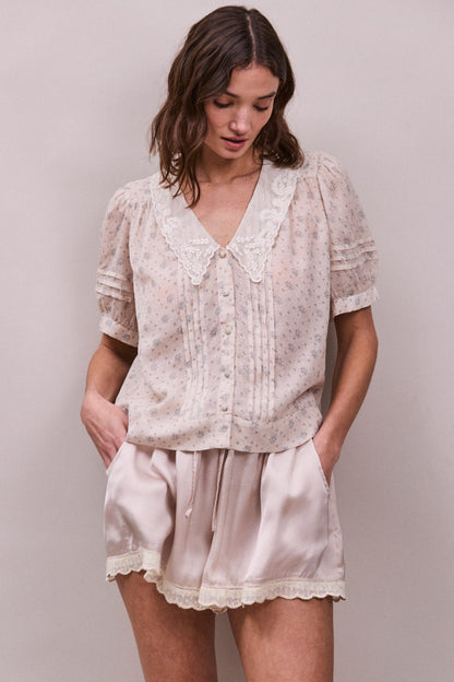 Faune Deco Blouse Cornflower Print