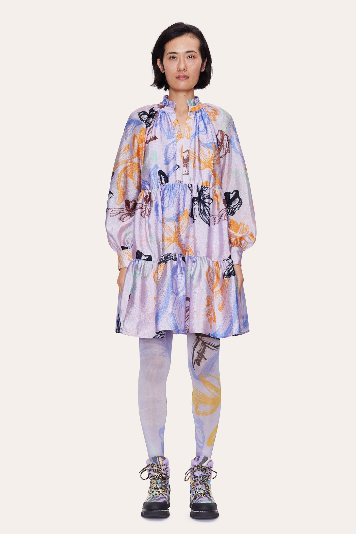Stine Goya Jasmine Dress Stroke Tulips