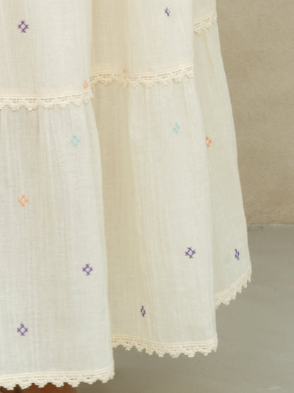 MABE Lucca Emb Maxi Skirt Pastel