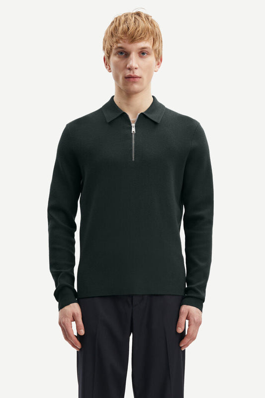 Samsoe Samsoe Mens Guna Half Zip Volcanic Ash